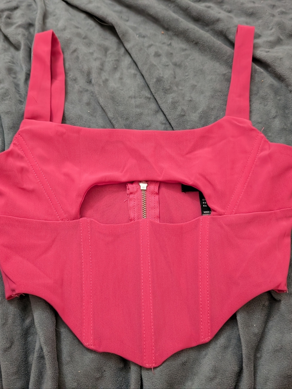 Pink Forever 21 Corset Top W/Cut out Size Xs Perfect Condition Not Worn
